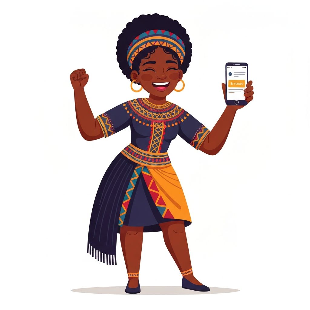 Femme africaine celebrant